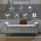 Bedroom Tufted Button Storage Bench