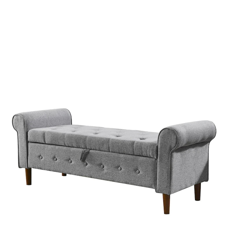 Bedroom Tufted Button Storage Bench