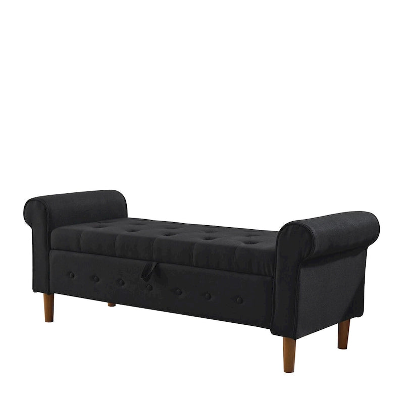 Bedroom Tufted Button Storage Bench