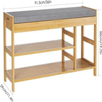 Shoe Bench Rack with Storage - 11.4D x 36W x 19.7H