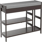 Shoe Bench Rack with Storage - 11.4D x 36W x 19.7H
