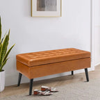Modern Stylish Upholstered Storage Bench with Flip Top