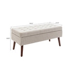Modern Stylish Upholstered Storage Bench with Flip Top