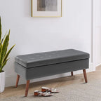 Modern Stylish Upholstered Storage Bench with Flip Top