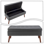 Modern Stylish Upholstered Storage Bench with Flip Top