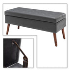 Modern Stylish Upholstered Storage Bench with Flip Top