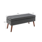 Modern Stylish Upholstered Storage Bench with Flip Top