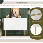 Modern Simple Sideboard Cabinet with Adjustable Shelves for Living Room, Dining Room
