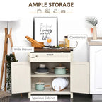 2 Barn Doors Kitchen Sideboard Buffet Cabinet with Drawer
