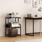 Printer Stand, 3 Shelf Printer Table with Wheels - 20.08 x 15.75 x 30.12