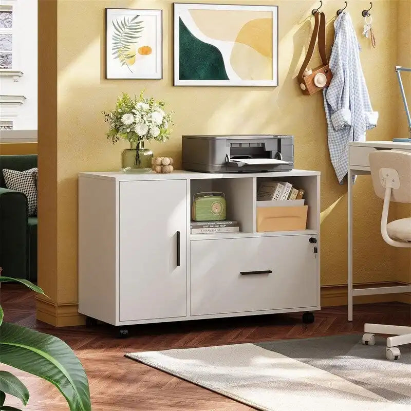 1-Drawer Wood Lateral Filing Cabinet - 15.8D x 36.6W x 25H