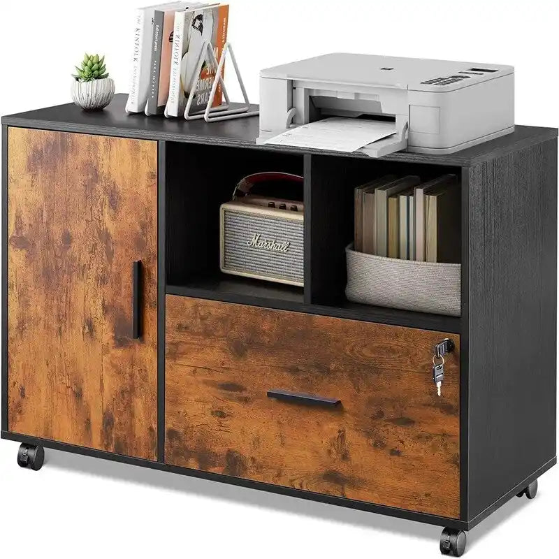 1-Drawer Wood Lateral Filing Cabinet - 15.8D x 36.6W x 25H