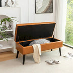 Faux Leather Bed Bench with Storage