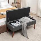 Faux Leather Bed Bench with Storage