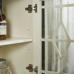 Storage Cabinet with Shelf,White Sideboard Cabinet for Living Room