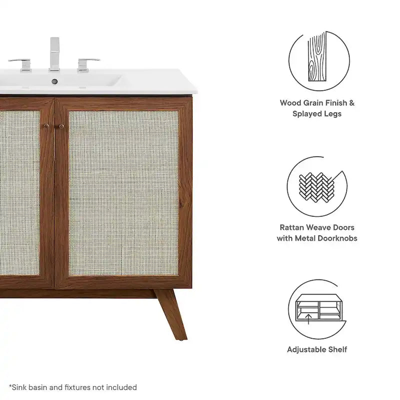36 Bathroom Vanity Cabinet (Sink Basin Not Included)