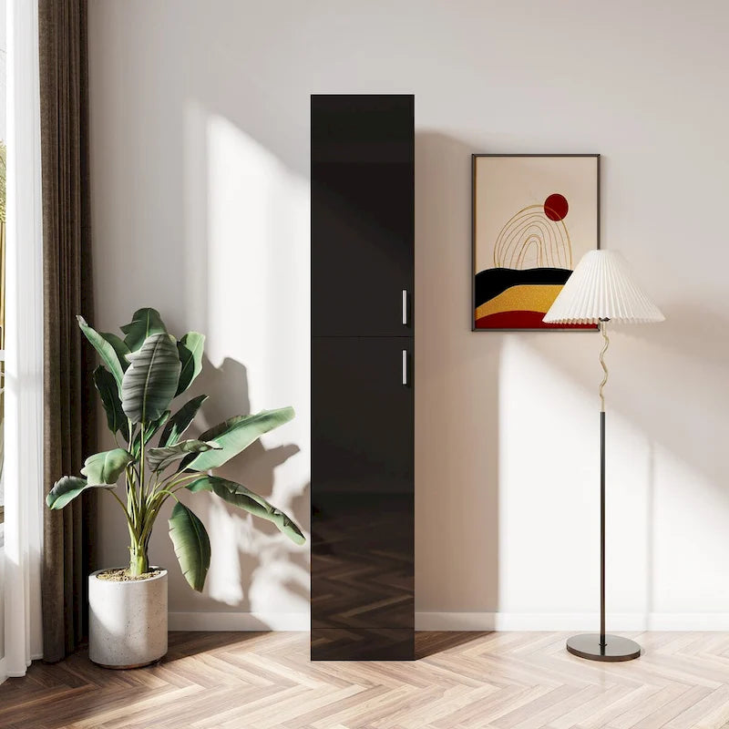 Freestanding Cabinet with Inadjustable Shelves - 13.78*11.50*74.80