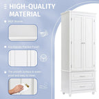 Tall Storage Cabinet with Two Drawers for Bathroom/Office